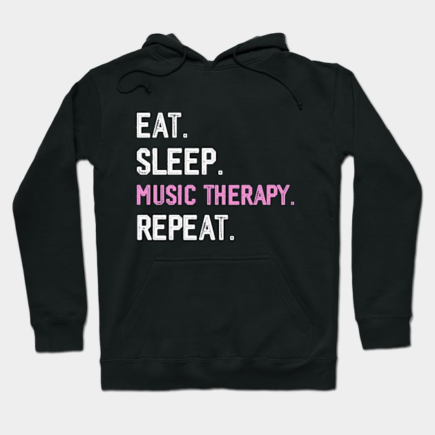 Vintage music therapy women music therapist appreciation Hoodie by Printopedy